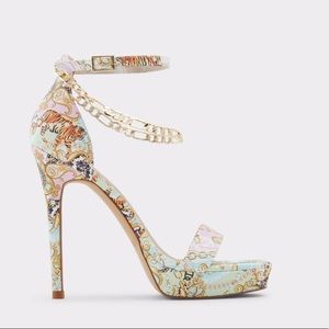 Aldo Scarlett Chain New/box Sz 6